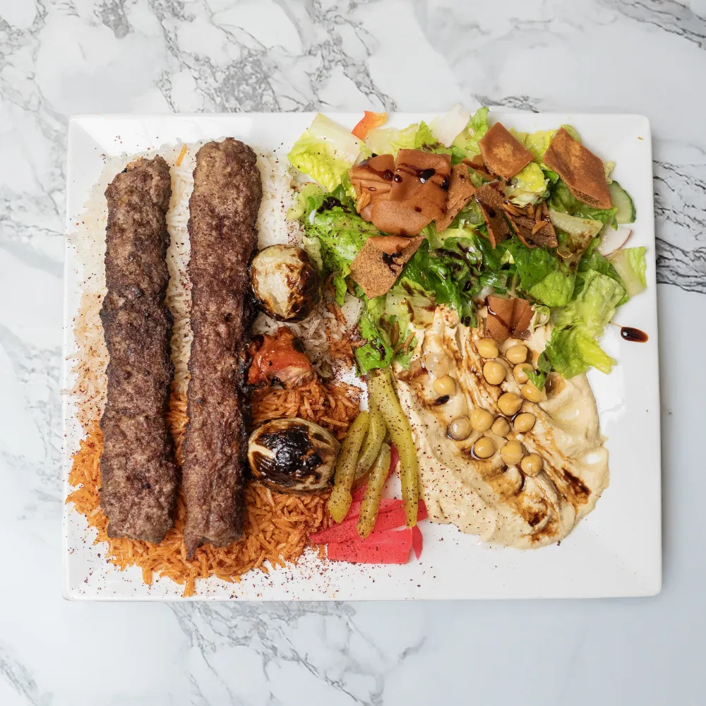 Iraqi kebab platter